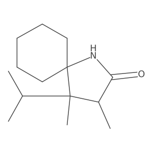 3,4-Dimethyl-4-(propan-2-yl)-1-azaspiro[4.5]decan-2-one结构式