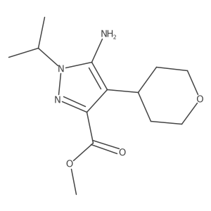 methyl 5-amino-4-(oxan-4-yl)-1-(propan-2-yl)-1H-pyrazole-3-carboxylate Structure