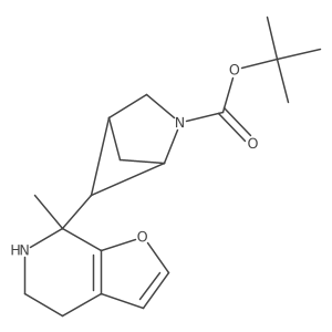 tert-butyl 5-{7-methyl-4H,5H,6H,7H-furo[2,3-c]pyridin-7-yl}-2-azabicyclo[2.1.1]hexane-2-carboxylate结构式