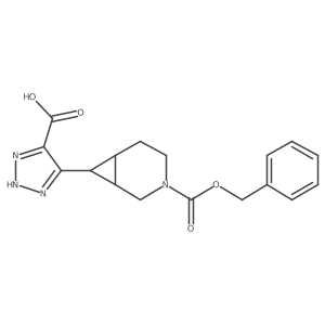 5-{3-[(benzyloxy)carbonyl]-3-azabicyclo[4.1.0]heptan-7-yl}-1H-1,2,3-triazole-4-carboxylic acid结构式