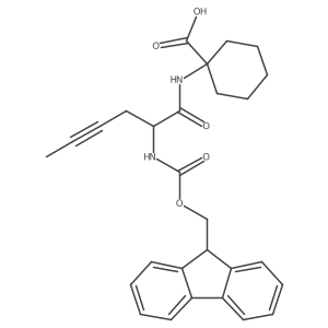 1-[2-({[(9H-fluoren-9-yl)methoxy]carbonyl}amino)hex-4-ynamido]cyclohexane-1-carboxylic acid Structure