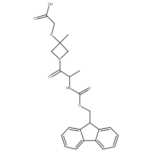 2-({1-[2-({[(9H-fluoren-9-yl)methoxy]carbonyl}amino)propanoyl]-3-methylazetidin-3-yl}oxy)acetic acid Structure