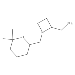 {1-[(6,6-Dimethyloxan-2-yl)methyl]azetidin-2-yl}methanamine Structure