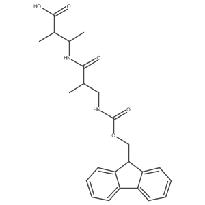 3-[3-({[(9H-fluoren-9-yl)methoxy]carbonyl}amino)-2-methylpropanamido]-2-methylbutanoic acid结构式