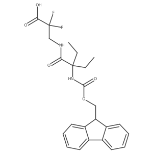 3-[2-ethyl-2-({[(9H-fluoren-9-yl)methoxy]carbonyl}amino)butanamido]-2,2-difluoropropanoic acid结构式