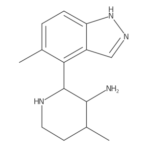 4-methyl-2-(5-methyl-1H-indazol-4-yl)piperidin-3-amine Structure