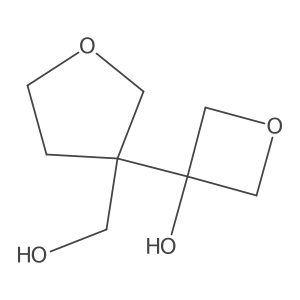 3-[3-(Hydroxymethyl)oxolan-3-yl]oxetan-3-ol结构式