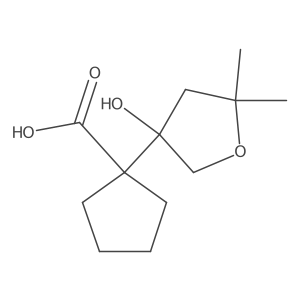 1-(3-Hydroxy-5,5-dimethyloxolan-3-yl)cyclopentane-1-carboxylic acid结构式