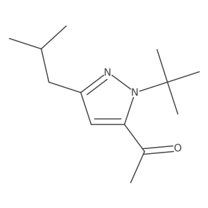 1-[1-tert-butyl-3-(2-methylpropyl)-1H-pyrazol-5-yl]ethan-1-one结构式