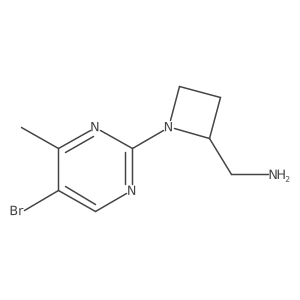 [1-(5-Bromo-4-methylpyrimidin-2-yl)azetidin-2-yl]methanamine Structure