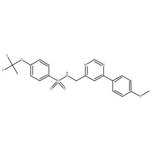 N-((6-(4-methoxyphenyl)pyrimidin-4-yl)methyl)-4-(trifluoromethoxy)benzenesulfonamide Structure