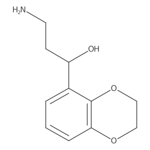 (1R)-3-amino-1-(2,3-dihydro-1,4-benzodioxin-5-yl)propan-1-ol结构式