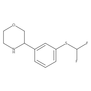 3-{3-[(Difluoromethyl)sulfanyl]phenyl}morpholine结构式