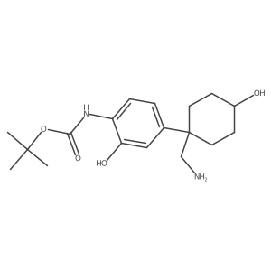 tert-butyl N-{4-[1-(aminomethyl)-4-hydroxycyclohexyl]-2-hydroxyphenyl}carbamate结构式