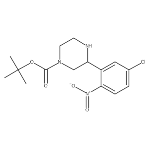 Tert-butyl 3-(5-chloro-2-nitrophenyl)piperazine-1-carboxylate结构式