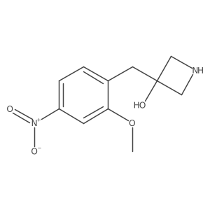 3-[(2-Methoxy-4-nitrophenyl)methyl]azetidin-3-ol Structure