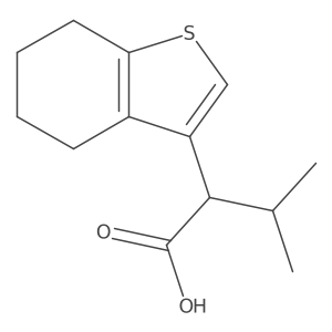 3-Methyl-2-(4,5,6,7-tetrahydro-1-benzothiophen-3-yl)butanoic acid结构式