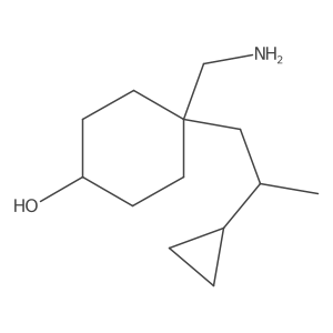 4-(Aminomethyl)-4-(2-cyclopropylpropyl)cyclohexan-1-ol Structure
