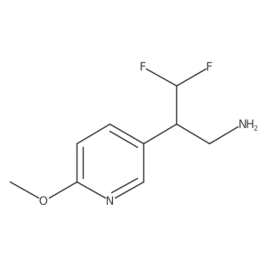 3,3-Difluoro-2-(6-methoxypyridin-3-yl)propan-1-amine结构式