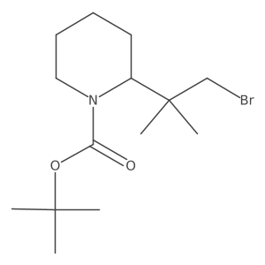 Tert-butyl 2-(1-bromo-2-methylpropan-2-yl)piperidine-1-carboxylate Structure