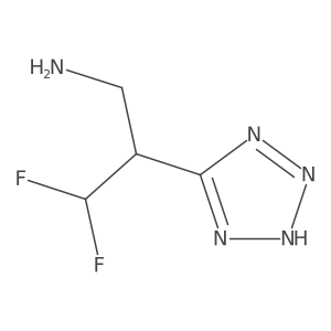 3,3-difluoro-2-(1H-1,2,3,4-tetrazol-5-yl)propan-1-amine Structure