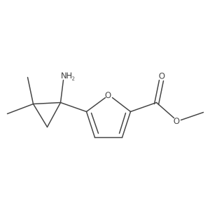 Methyl 5-(1-amino-2,2-dimethylcyclopropyl)furan-2-carboxylate结构式