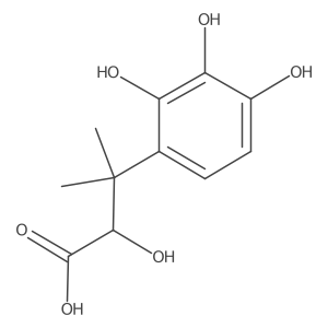 2-Hydroxy-3-methyl-3-(2,3,4-trihydroxyphenyl)butanoic acid Structure