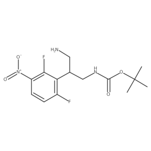 tert-butyl N-[3-amino-2-(2,6-difluoro-3-nitrophenyl)propyl]carbamate Structure