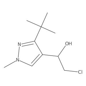 1-(3-tert-butyl-1-methyl-1H-pyrazol-4-yl)-2-chloroethan-1-ol Structure