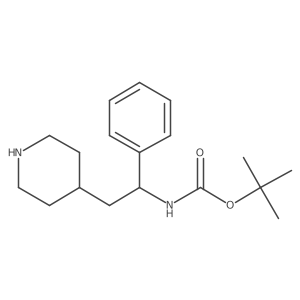 tert-butyl N-[1-phenyl-2-(piperidin-4-yl)ethyl]carbamate Structure