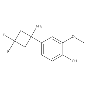 4-(1-Amino-3,3-difluorocyclobutyl)-2-methoxyphenol结构式