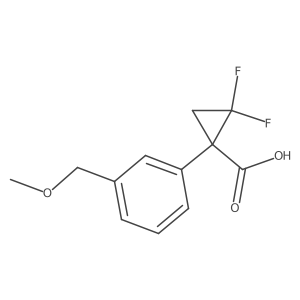 2,2-Difluoro-1-[3-(methoxymethyl)phenyl]cyclopropane-1-carboxylic acid结构式