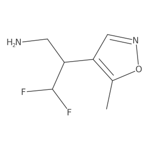 3,3-Difluoro-2-(5-methyl-1,2-oxazol-4-yl)propan-1-amine结构式