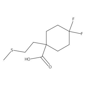 4,4-Difluoro-1-[2-(methylsulfanyl)ethyl]cyclohexane-1-carboxylic acid结构式