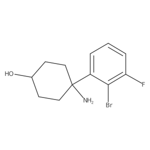 4-Amino-4-(2-bromo-3-fluorophenyl)cyclohexan-1-ol Structure