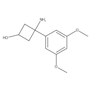 3-Amino-3-(3,5-dimethoxyphenyl)cyclobutan-1-ol Structure