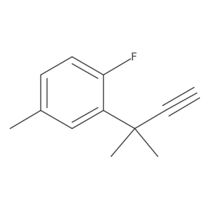 1-Fluoro-4-methyl-2-(2-methylbut-3-yn-2-yl)benzene结构式