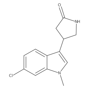 4-(6-chloro-1-methyl-1H-indol-3-yl)pyrrolidin-2-one结构式