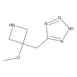 5-[(3-methoxyazetidin-3-yl)methyl]-1H-1,2,3,4-tetrazole结构式