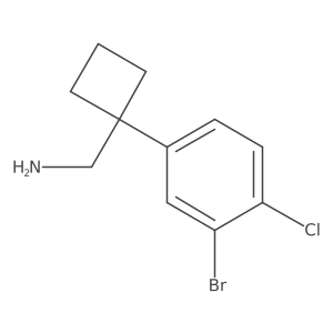 [1-(3-Bromo-4-chlorophenyl)cyclobutyl]methanamine结构式