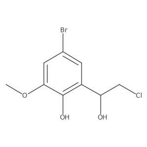 4-Bromo-2-(2-chloro-1-hydroxyethyl)-6-methoxyphenol Structure