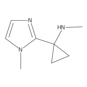N-methyl-1-(1-methyl-1H-imidazol-2-yl)cyclopropan-1-amine结构式