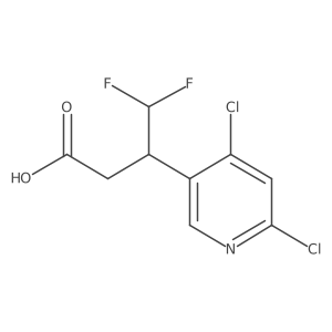 3-(4,6-Dichloropyridin-3-yl)-4,4-difluorobutanoic acid结构式