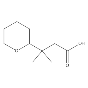 3-Methyl-3-(oxan-2-yl)butanoic acid结构式