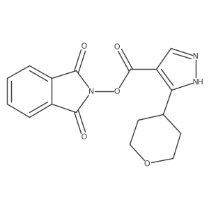 1,3-dioxo-2,3-dihydro-1H-isoindol-2-yl 3-(oxan-4-yl)-1H-pyrazole-4-carboxylate结构式