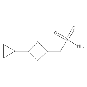 (3-Cyclopropylcyclobutyl)methanesulfonamide结构式