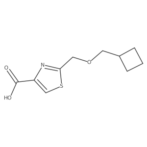 2-((Cyclobutylmethoxy)methyl)thiazole-4-carboxylic acid Structure
