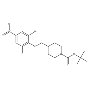 4-(2-Bromo-6-fluoro-4-nitro-phenoxymethyl)-piperidine-1-carboxylic acid tert-butyl ester Structure