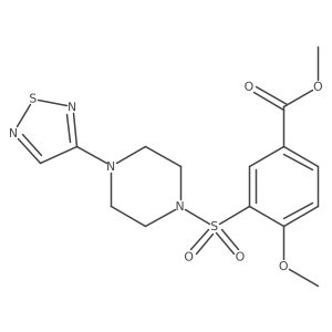 Methyl 3-((4-(1,2,5-thiadiazol-3-yl)piperazin-1-yl)sulfonyl)-4-methoxybenzoate Structure