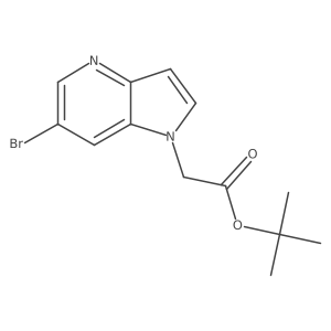 tert-Butyl 2-(6-bromo-1H-pyrrolo[3,2-b]pyridin-1-yl)acetate结构式
